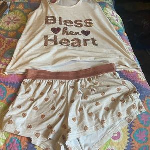 Brand new never been worn. Top to big for me